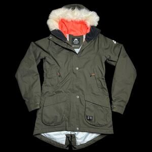 Nike SB Snowboard 3 in 1 Jacket Parka Olive Hooded Winter Coat Waterproof M